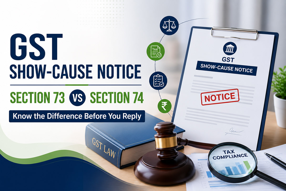 GST Show-Cause Notice: Section 73 vs Section 74 — Know the Difference Before You Reply